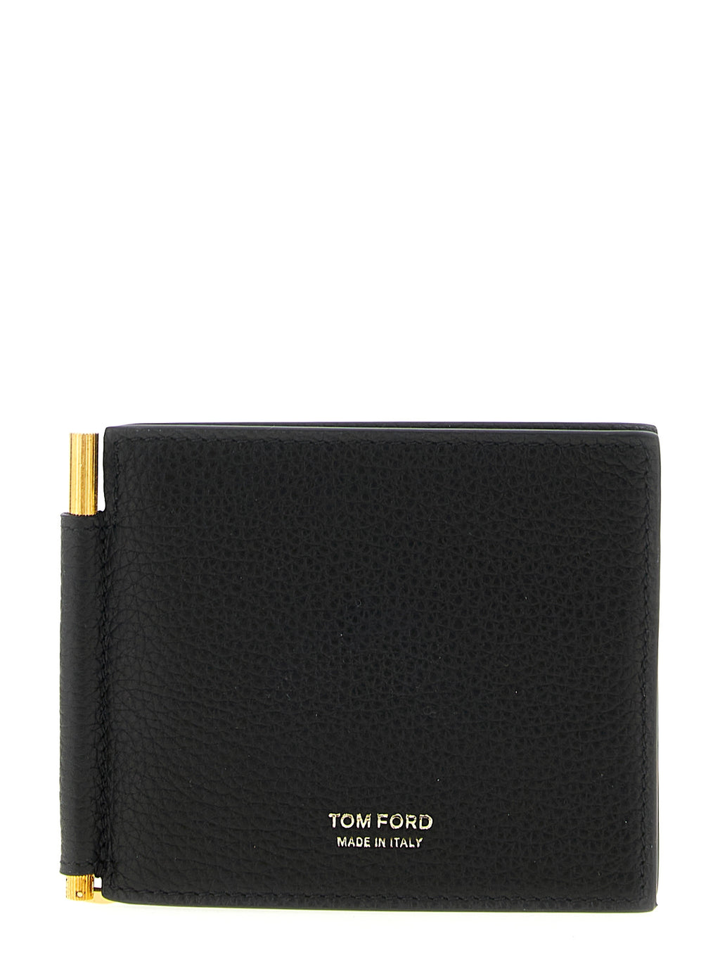 Tom Ford Black Leather Money Clip Wallet