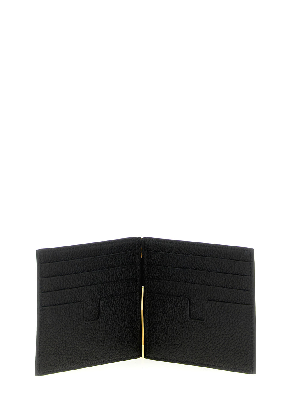 Tom Ford Black Leather Money Clip Wallet