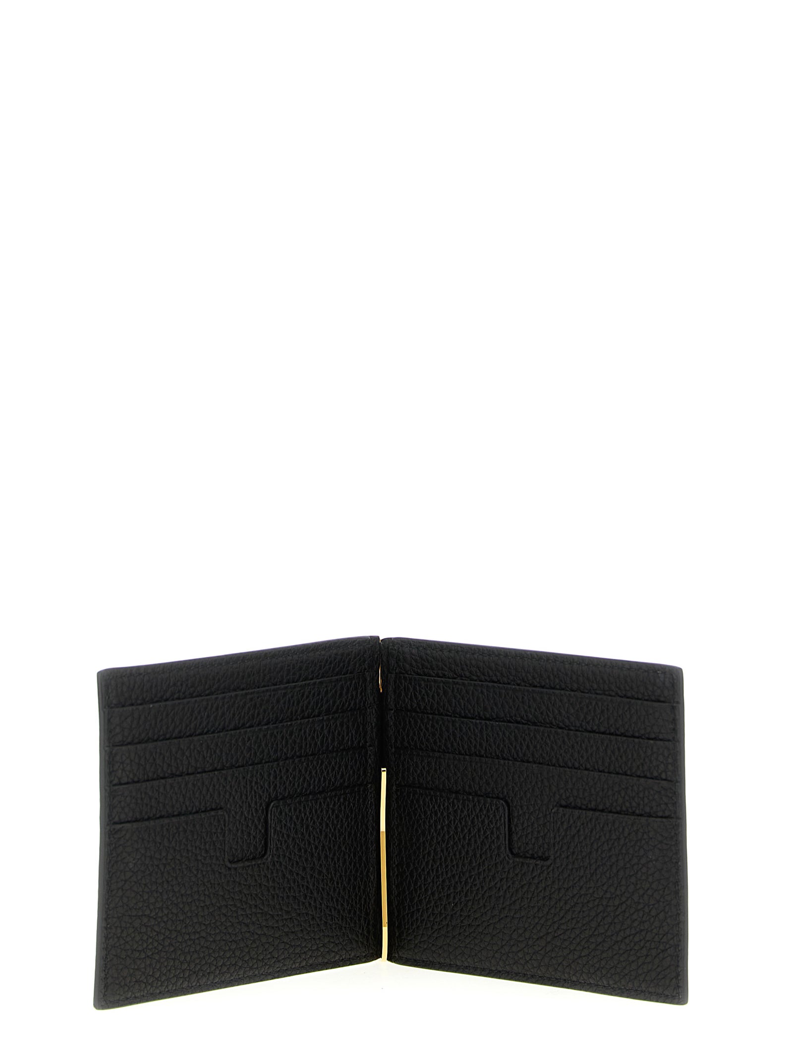 Tom Ford Black Leather Money Clip Wallet