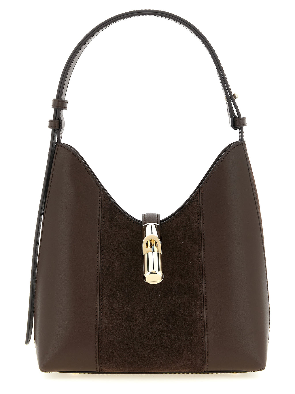 Furla Goccia S Brown Leather Shoulder Bag