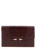 Tom Ford Aube Mini Croc-Embossed Leather Clutch Bag Bordeaux