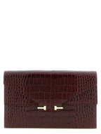 Tom Ford Aube Mini Croc-Embossed Leather Clutch Bag Bordeaux