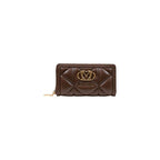 Love Moschino Quilted Zip Around Wallet Brown