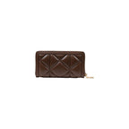 Love Moschino Quilted Zip Around Wallet Brown