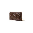 Love Moschino Quilted Zip Around Wallet Brown