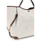 Chloé Large Carry Cotton Jacquard Tote Bag