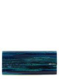 Jimmy Choo Sweetie Marble Effect Clutch Bag Green Blue