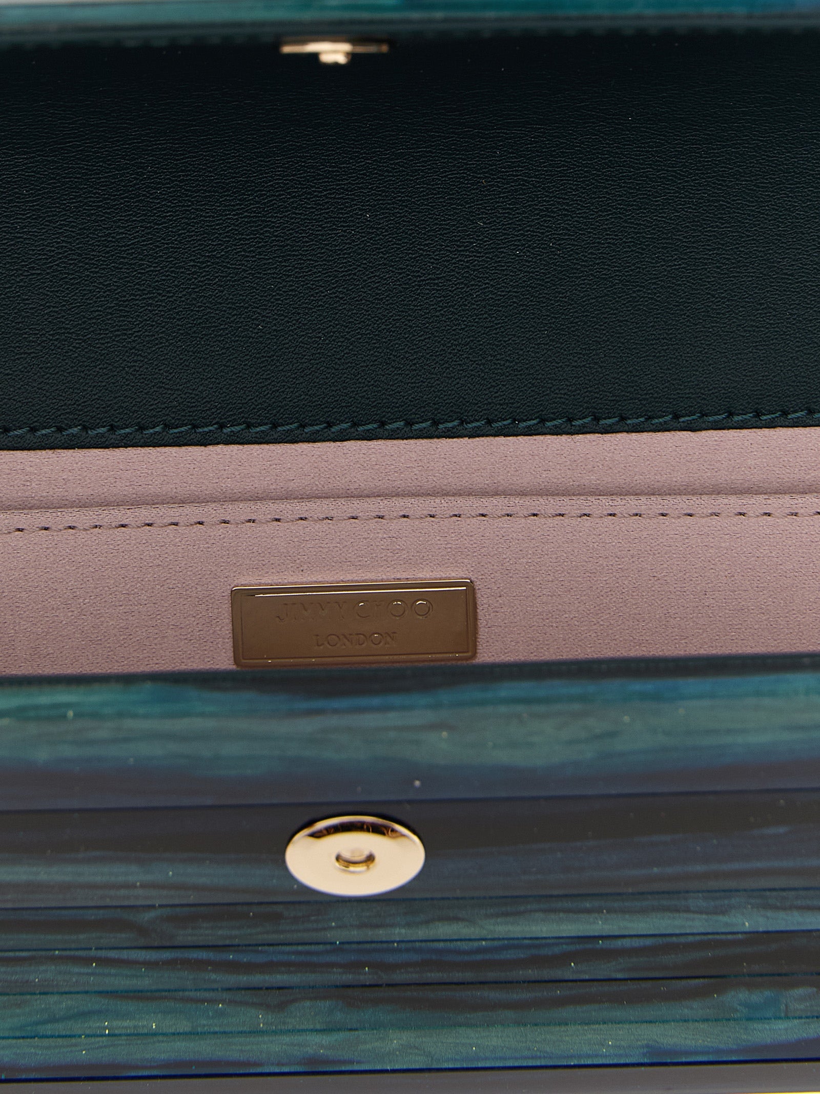 Jimmy Choo Sweetie Marble Effect Clutch Bag Green Blue