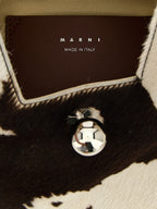 Marni Trapeze Small Cow Print Pony Hair Handbag