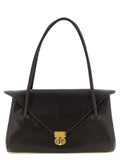 Marni East West Brown Calfskin Leather Shoulder Bag