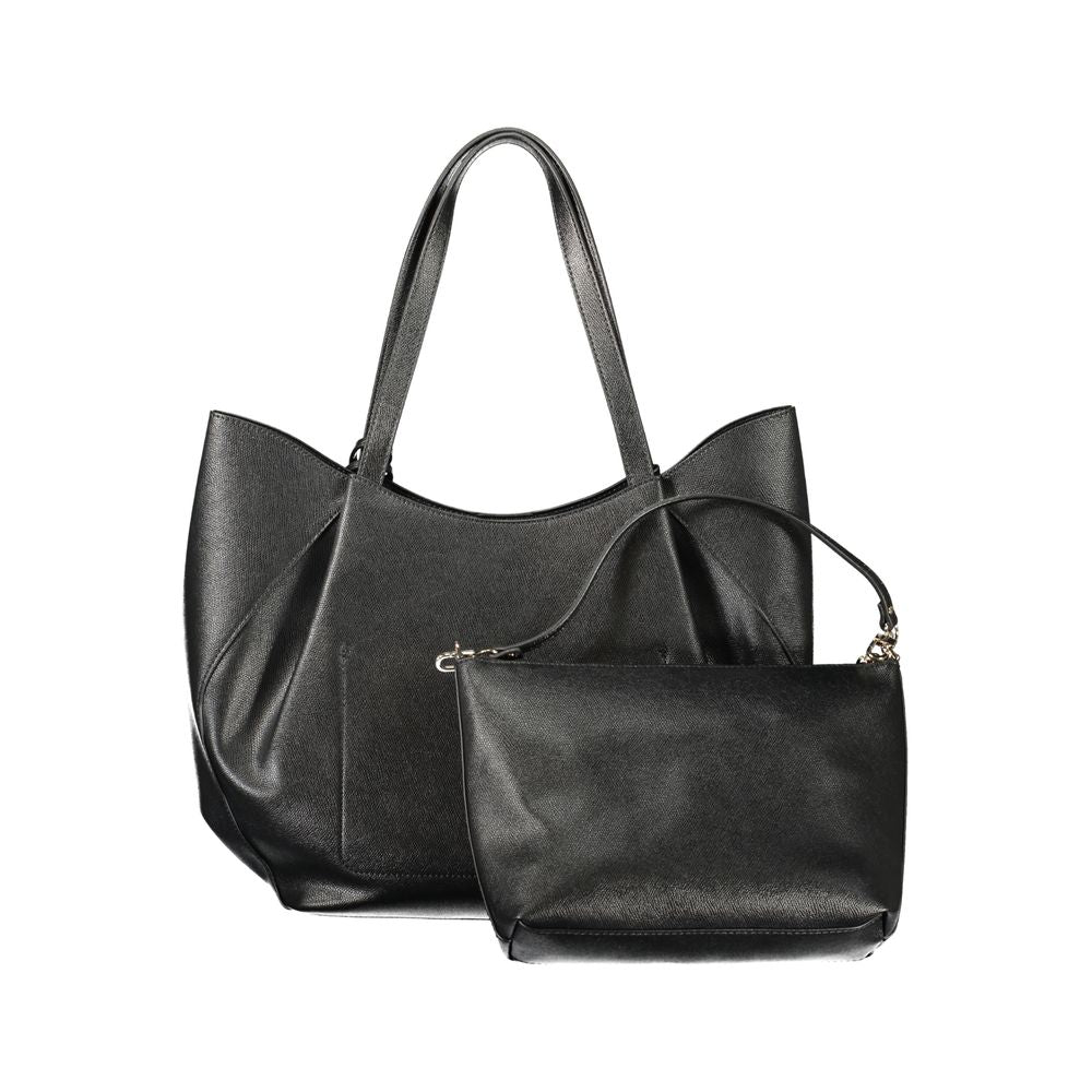 GUESS Jeans Amorette Black Shoulder Tote Bag with Removable Pouch