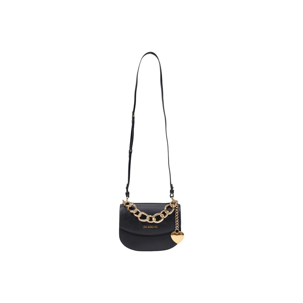 Love Moschino Long Chain Shoulder Bag Black
