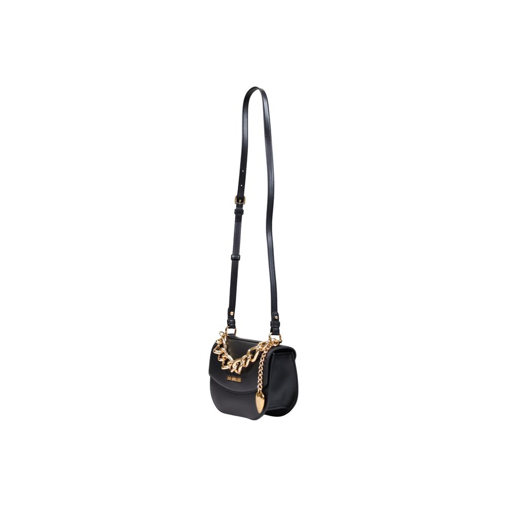 Love Moschino Long Chain Shoulder Bag Black