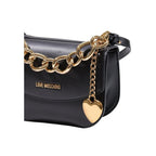 Love Moschino Long Chain Shoulder Bag Black
