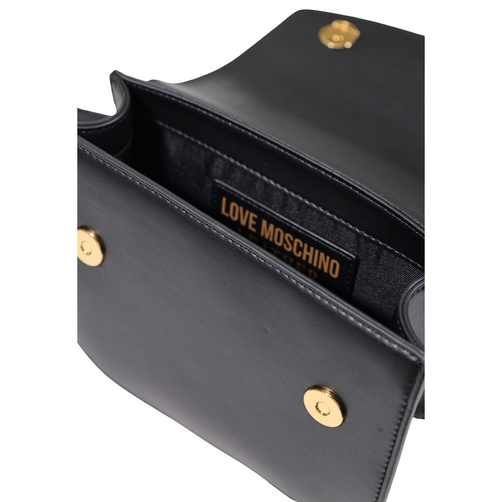 Love Moschino Long Chain Shoulder Bag Black