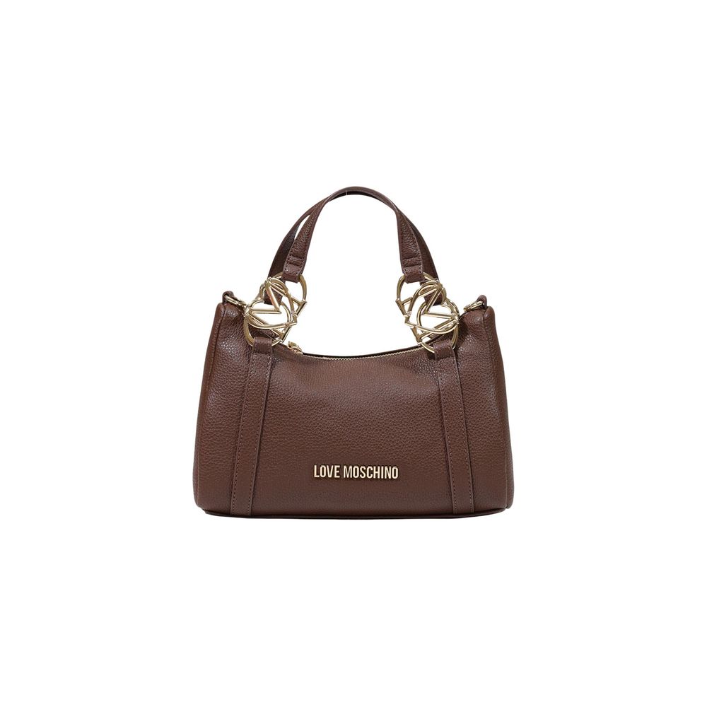 Love Moschino Pebbled Mini Handbag Brown
