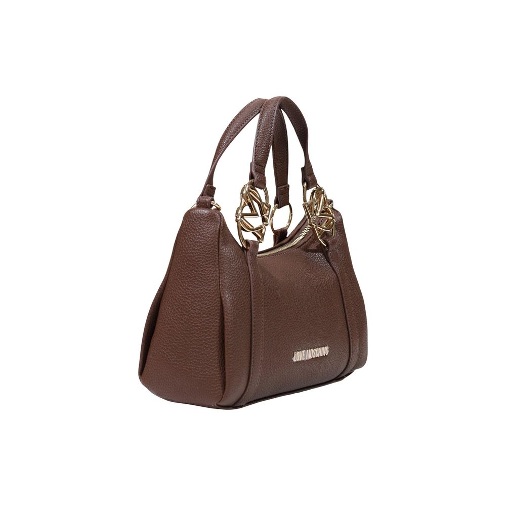 Love Moschino Pebbled Mini Handbag Brown