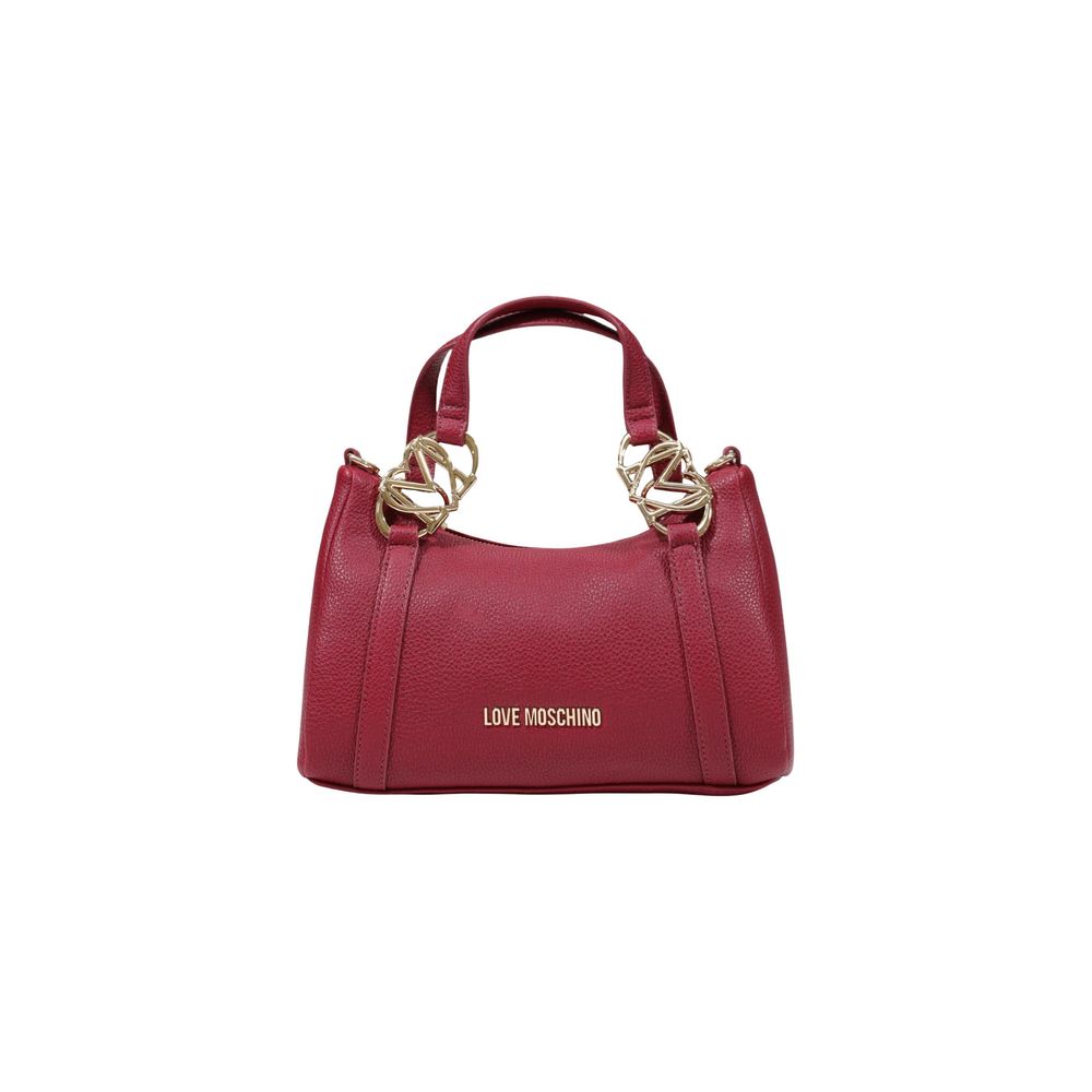 Love Moschino Pebbled Mini Handbag Burgundy