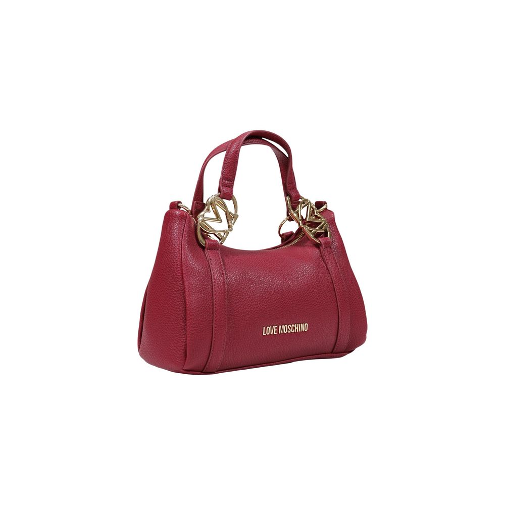 Love Moschino Pebbled Mini Handbag Burgundy