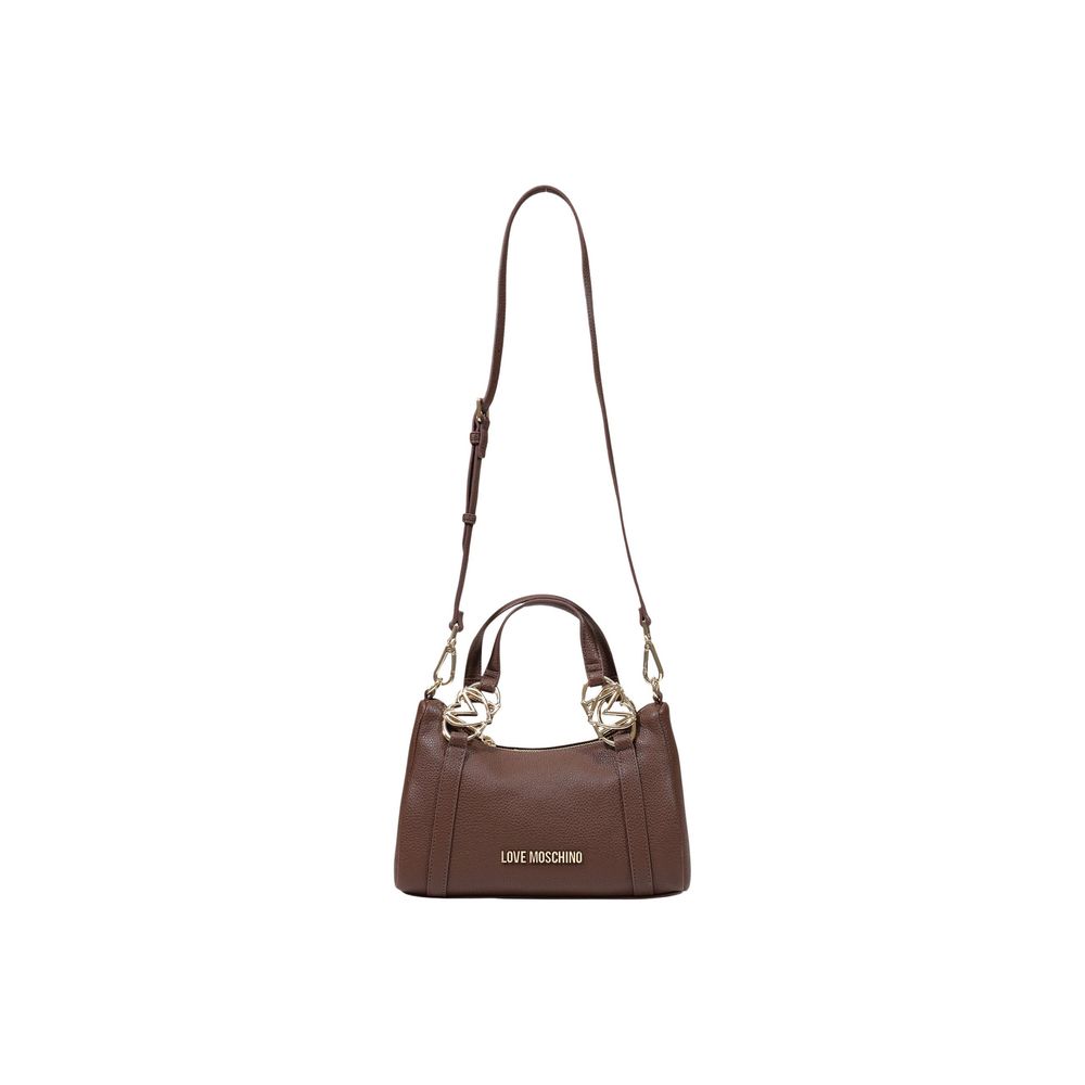 Love Moschino Pebbled Mini Handbag Brown