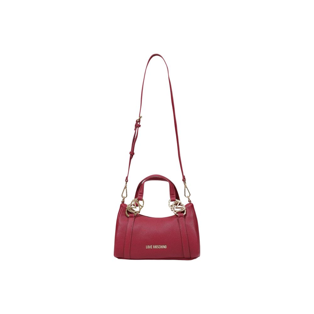 Love Moschino Pebbled Mini Handbag Burgundy