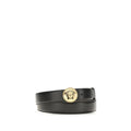 Versace Medusa Buckle Black Calf Leather Belt 3.5 cm