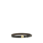 Versace Medusa Buckle Black Calf Leather Belt 3.5 cm