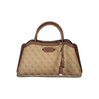 GUESS Jeans Lindsey Beige Satchel Bag with Removable Shoulder Strap