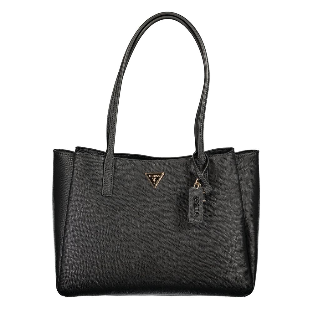 GUESS Jeans Noelle II Black Tote Bag with Laptop Compartment