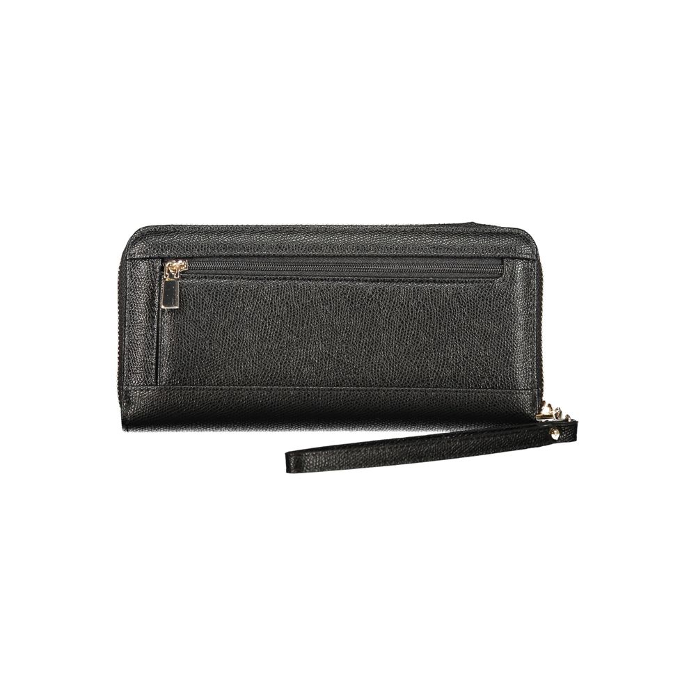 Guess Jeans Amorette Black Zip Around Wallet