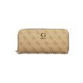 Guess Jeans Coleen Beige Zip Around Wallet