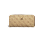 Guess Jeans Coleen Beige Zip Around Wallet