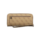 Guess Jeans Coleen Beige Zip Around Wallet