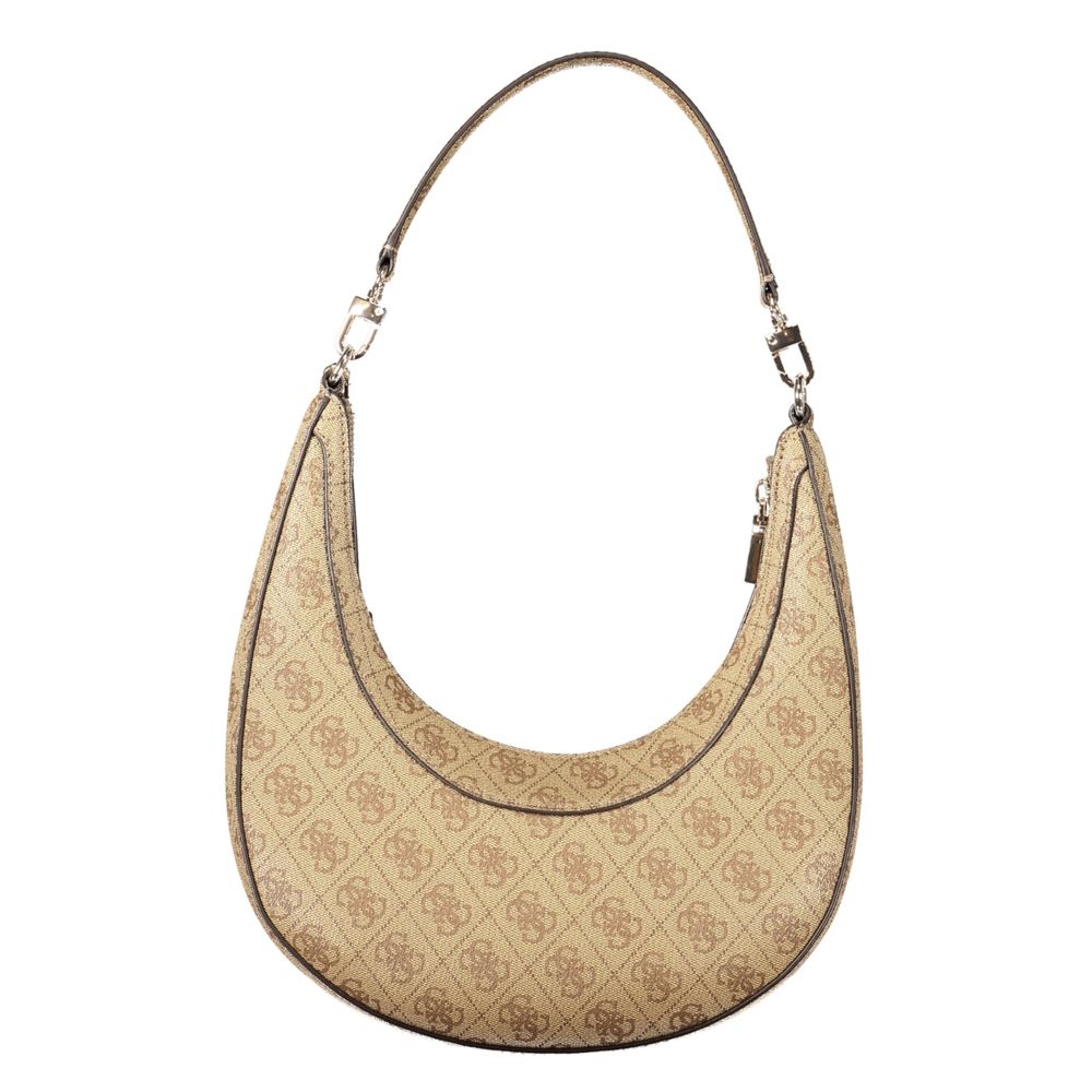 Guess Jeans Lindsey Beige Hobo Shoulder Bag