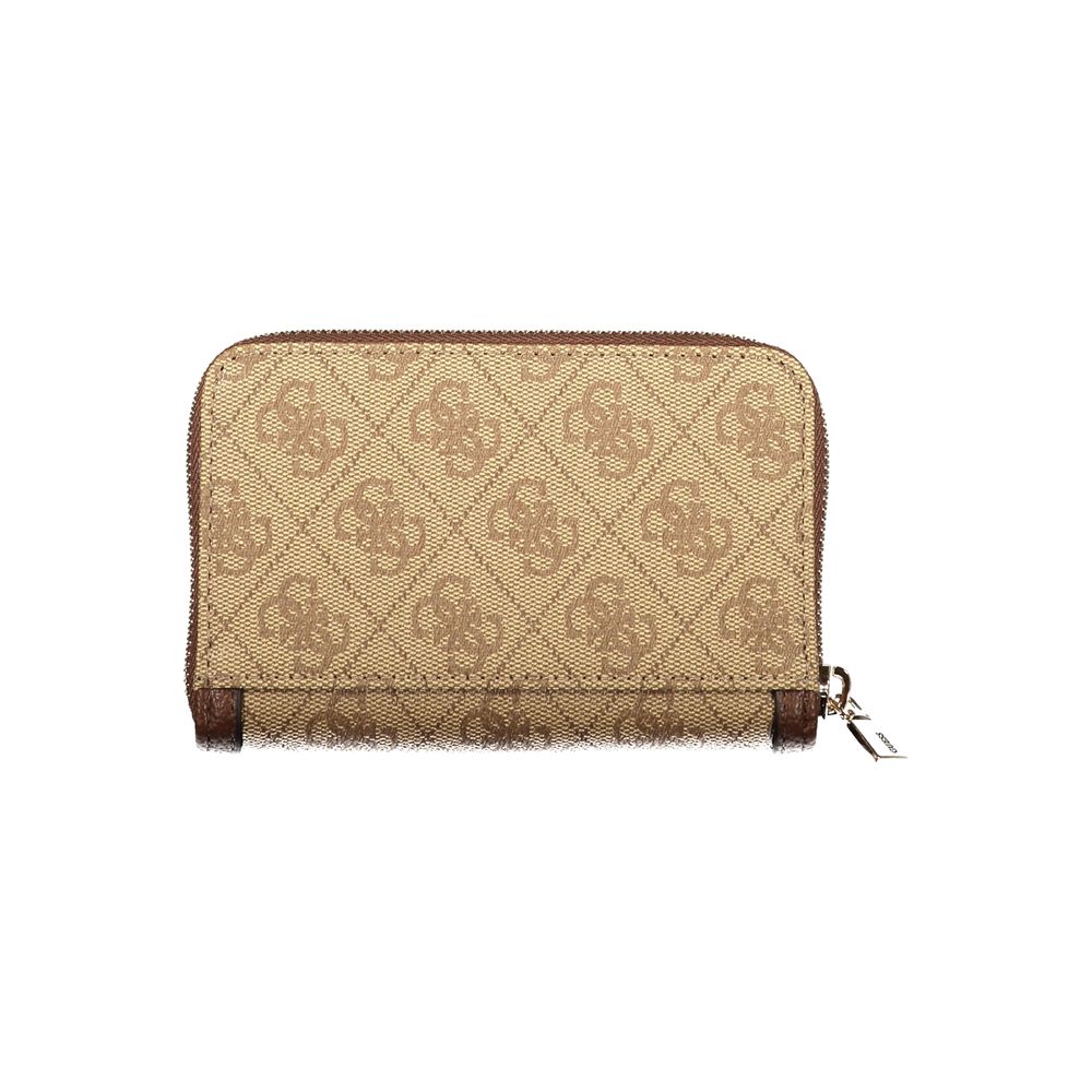 Guess Jeans Lindsey Beige Zip Around Wallet