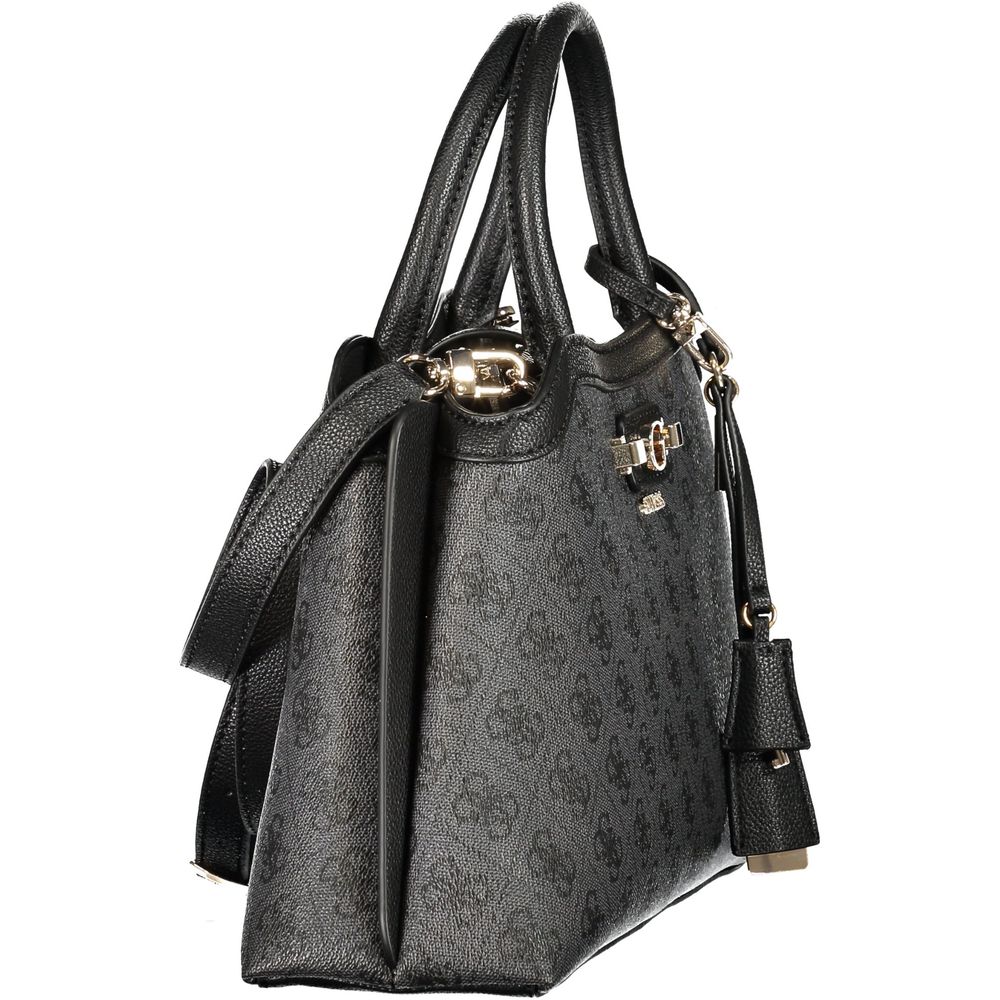 Guess Lindsey Satchel Bag Black