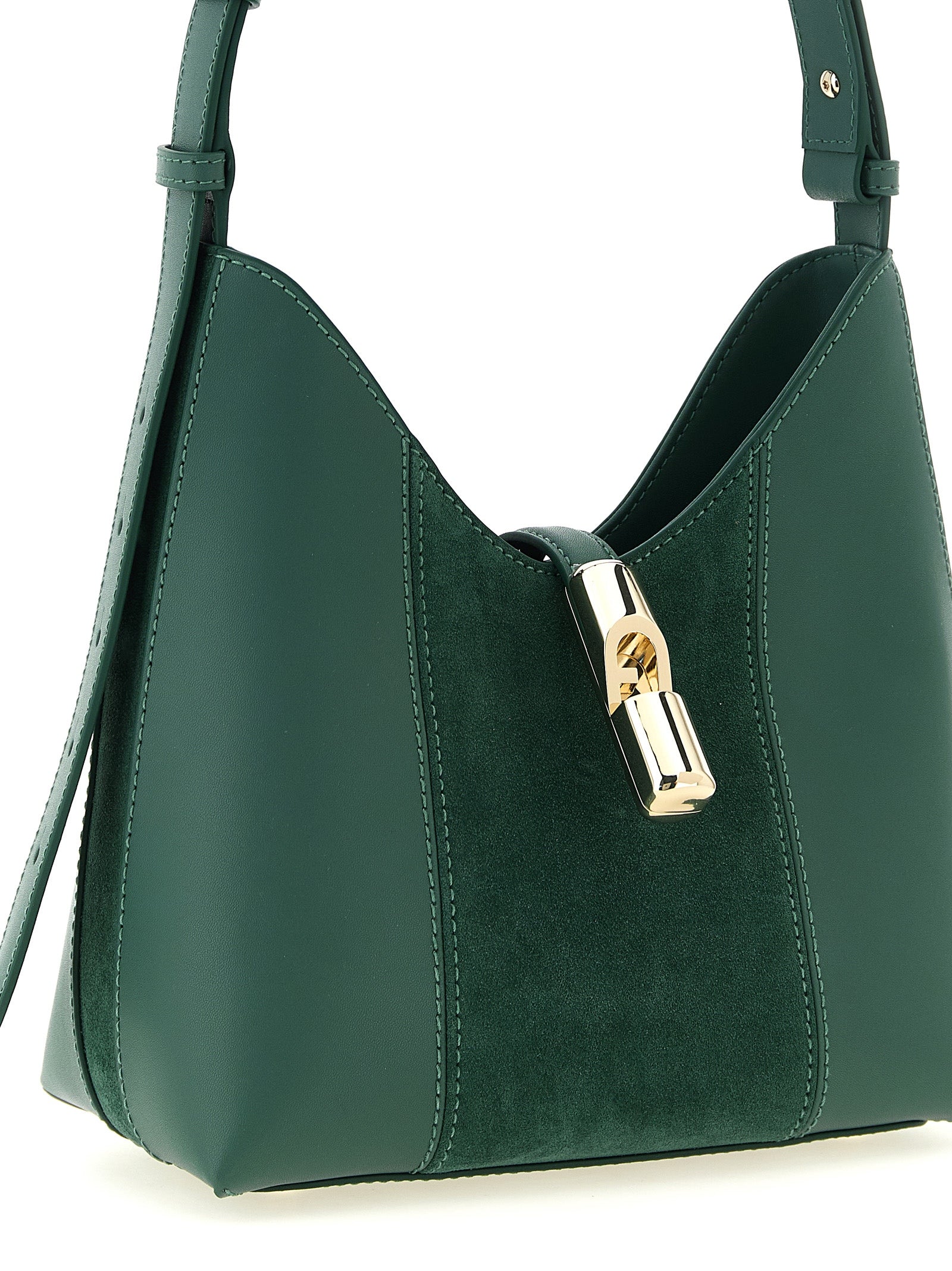 Furla Goccia Small Hobo Bag Forest Green