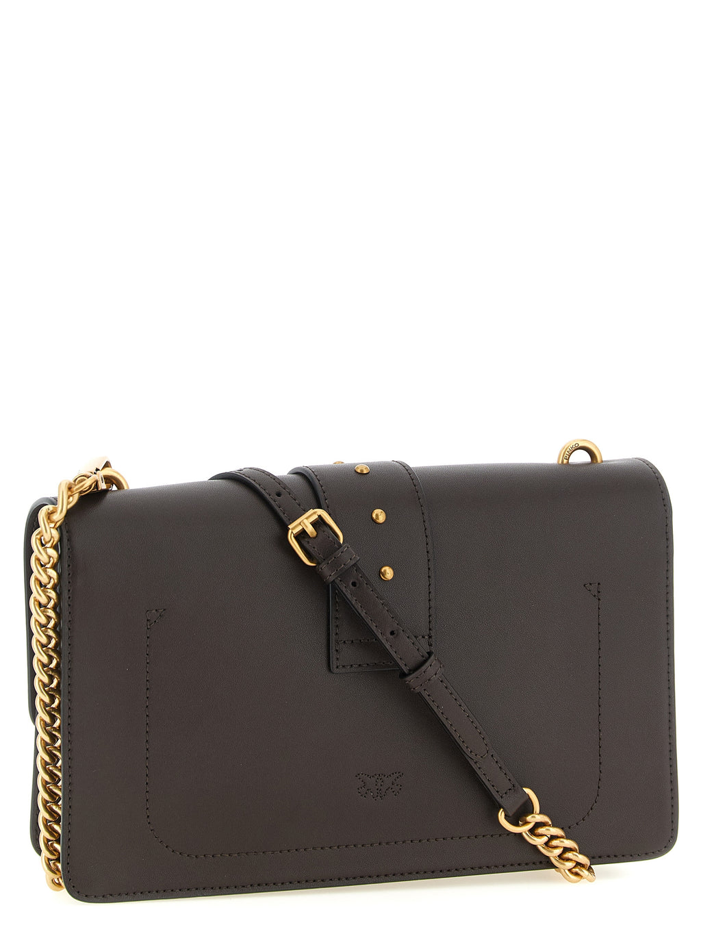 Pinko Love One Classic Crossbody Bag Dark Brown