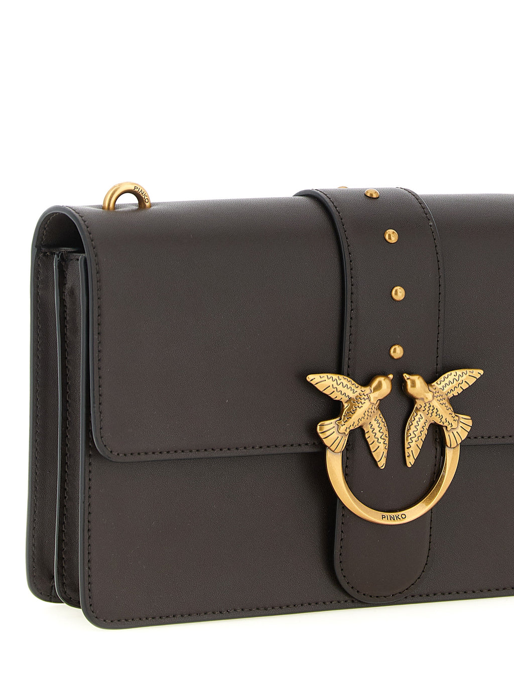 Pinko Love One Classic Crossbody Bag Dark Brown