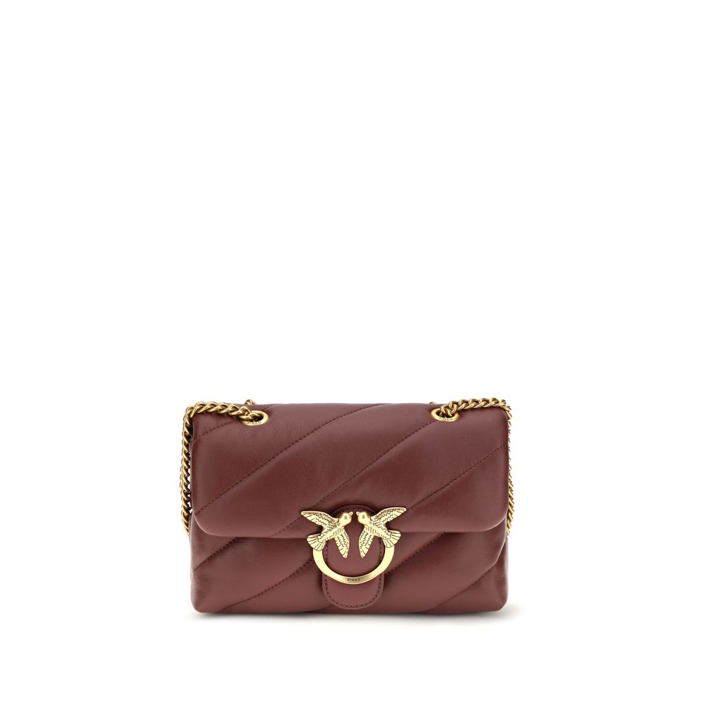 Pinko Love Mini Puff Shoulder Bag Bordeaux