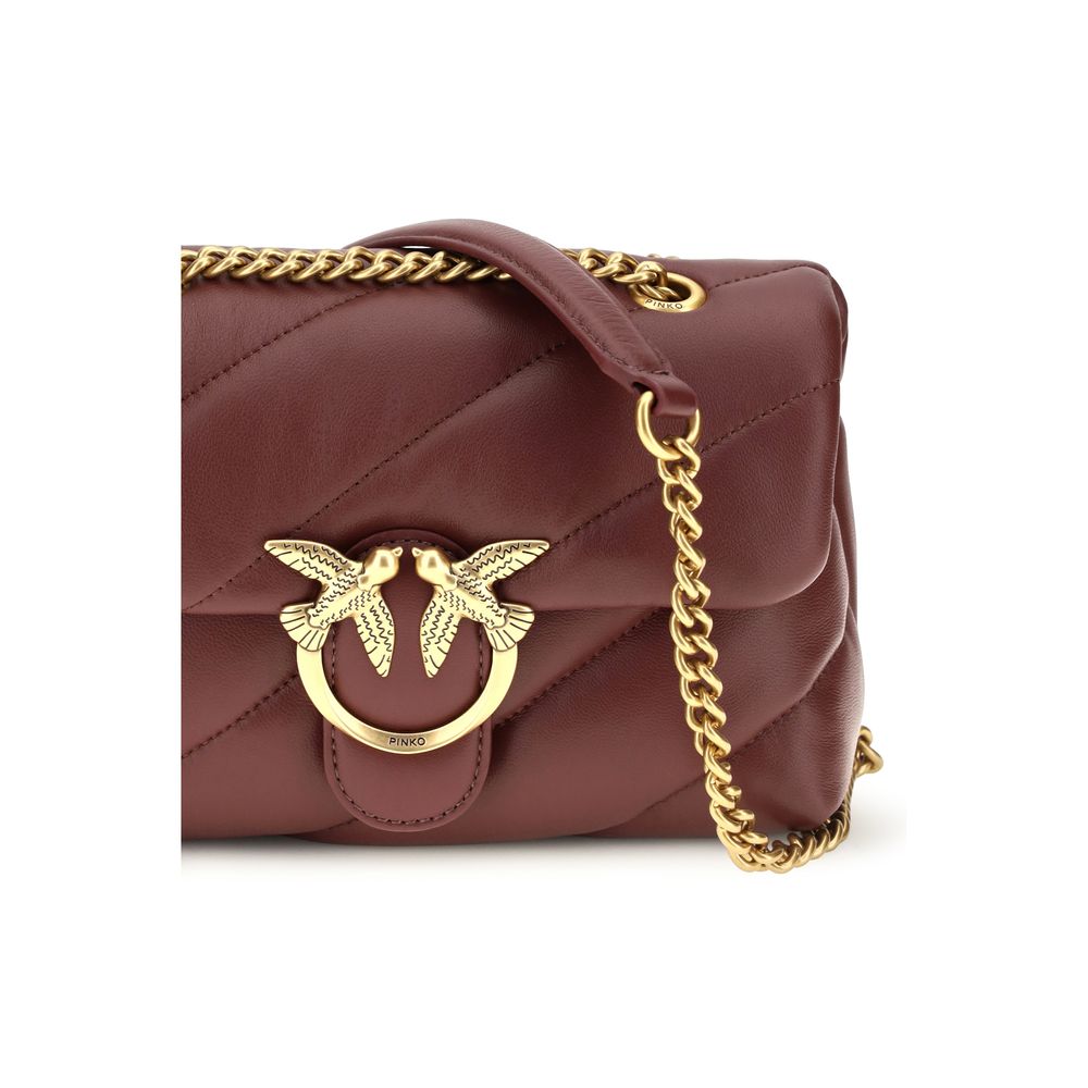 Pinko Love Mini Puff Shoulder Bag Bordeaux