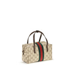 Gucci Mini Boston Web Handbag Beige Ebony