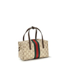 Gucci Mini Boston Web Handbag Beige Ebony