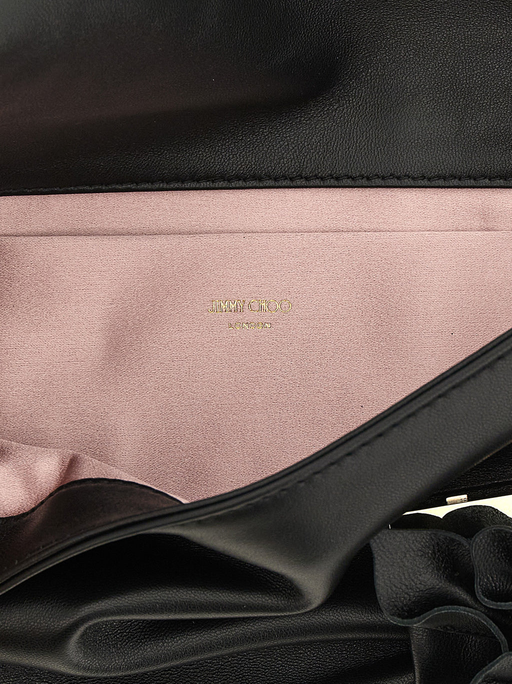 Jimmy Choo Zandra Floral Clutch Black