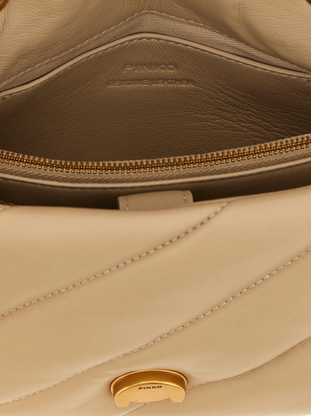 Pinko Mini Love Puff Crossbody Bag Cream