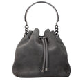 Jimmy Choo Bon Bon Suede Bucket Bag Storm Grey
