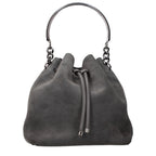 Jimmy Choo Bon Bon Suede Bucket Bag Storm Grey