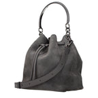 Jimmy Choo Bon Bon Suede Bucket Bag Storm Grey