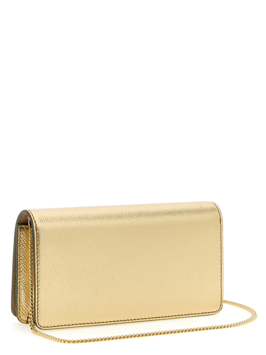 Valentino Garavani Gold Leather Mini Chain Crossbody Bag