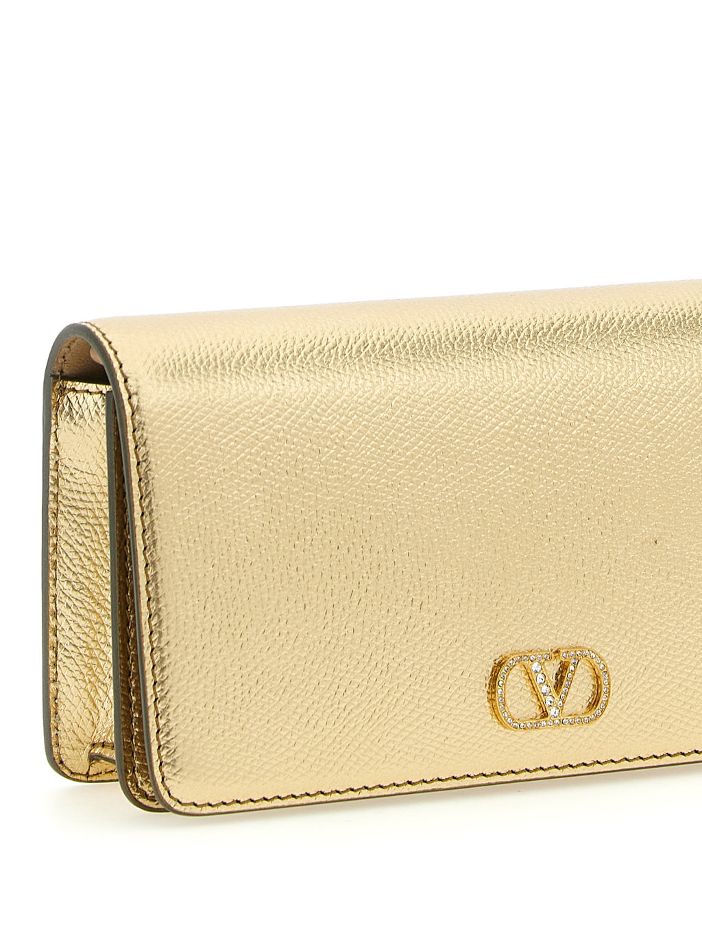 Valentino Garavani Gold Leather Mini Chain Crossbody Bag
